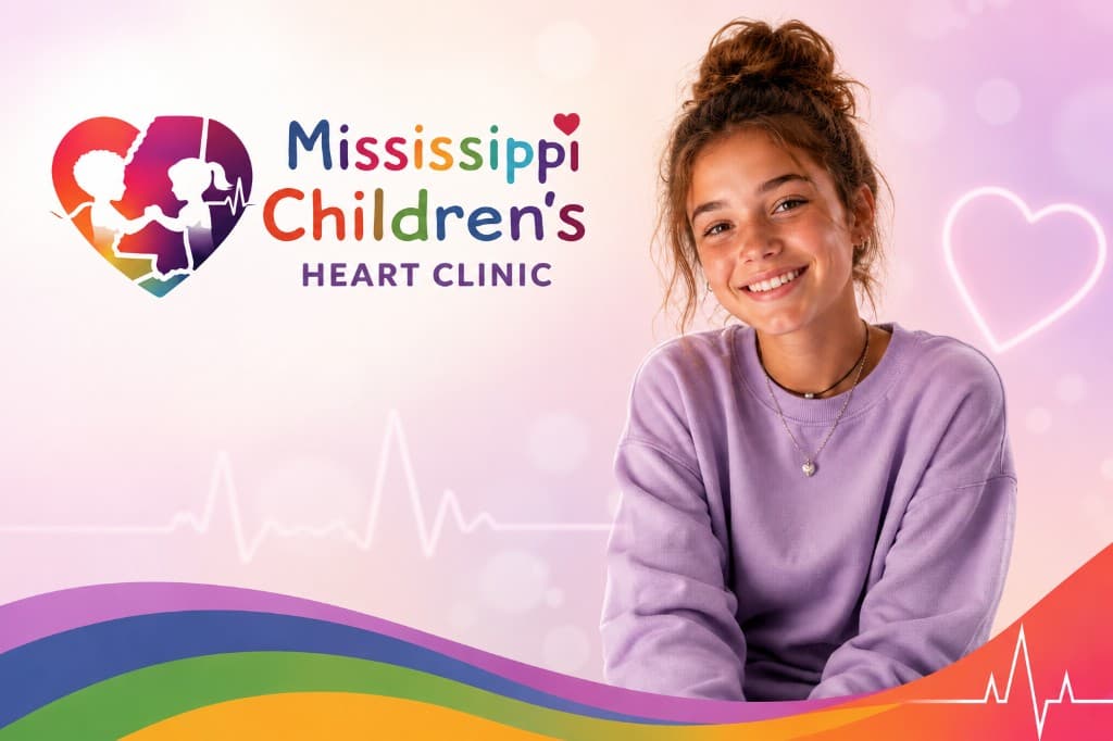 Teen smiling at Mississippi Children's Heart Clinic